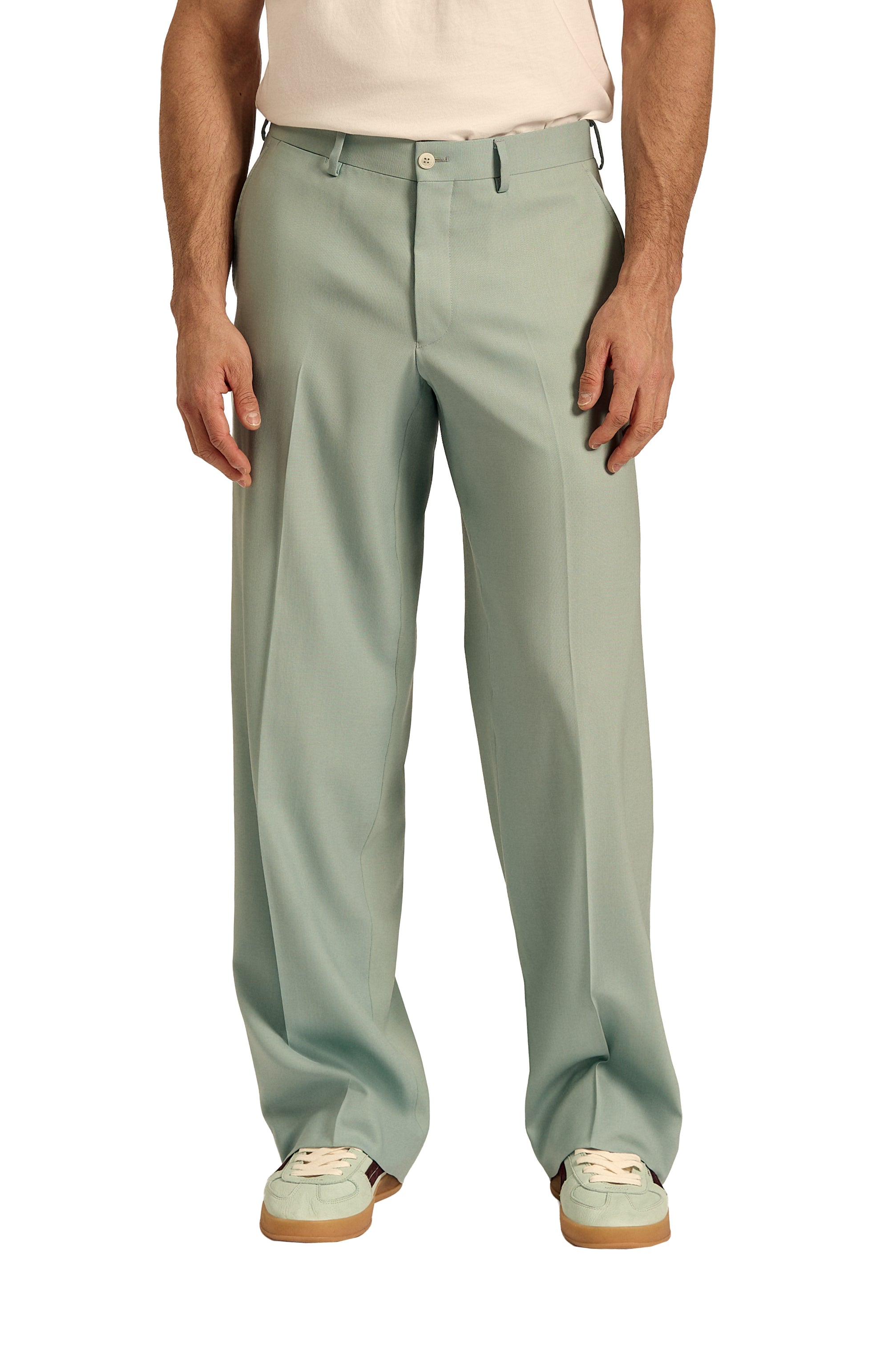 Seafoam Wool Trousers | Carlos Campos New York – Carlos Campos New
