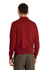 Sawy red long  sleeve knitted polo