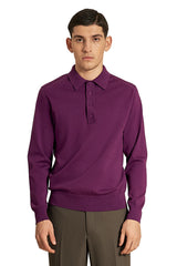 Dewberry long  sleeve knitted polo