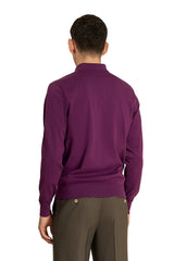 Dewberry long  sleeve knitted polo