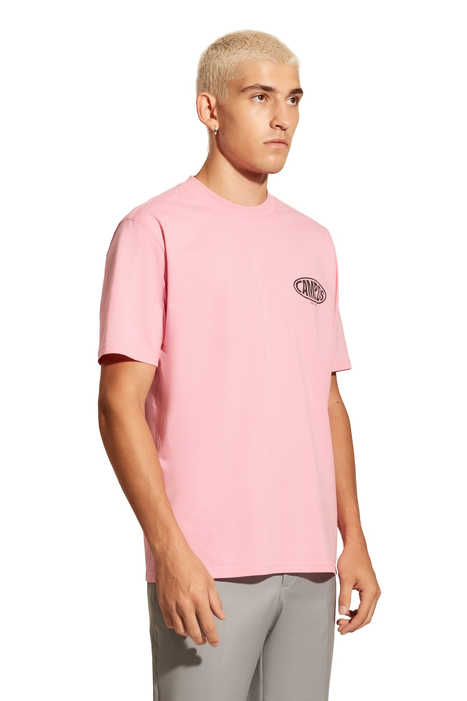 【CPGN STUDIO】Rose Embroidery Lettering Short Sleeve Tshirt Men's Letter Rose Graphic Printed Short Sleeve Round Neck